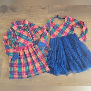 EUC wild flower clothing dress and coat.